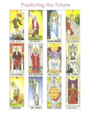 English Worksheet: Predicting the future - Tarot reading game