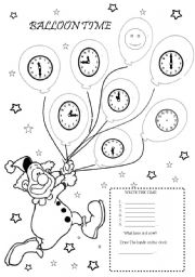 English Worksheet: CLOWN TIME