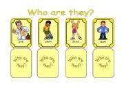 English Worksheet: WHO ARE THEY? 1/3