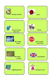 English Worksheet: ** Vocabulary revision and brainstorming game # 3**  