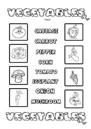 English Worksheet: Vegetables (4/4)