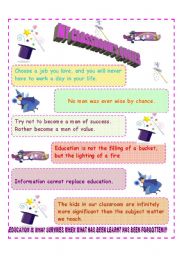 English Worksheet: MY CLASSROOM QUOTES