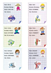 English Worksheet: Countries &Nationalities - ID cards and registration cards (1/7)