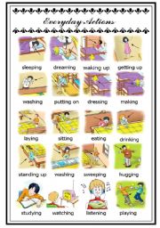 English Worksheet: Everyday actions 