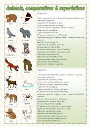 Animals, comparatives & superlatives