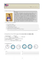 English Worksheet: school worksheet /past simple/past continuous (editable)