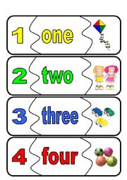 English Worksheet: number flashcards