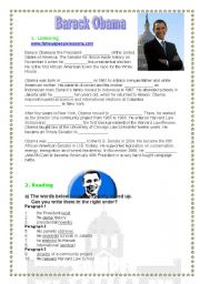 English Worksheet: the US president (1)