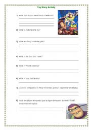 English Worksheet: Toy Story activity