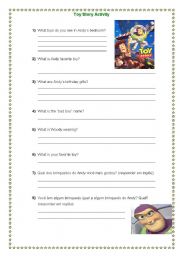 English worksheet: Toy Story activity