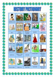 English Worksheet: HISTORY-PICTIONARY