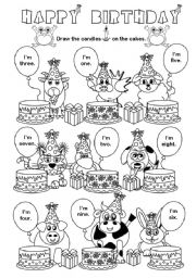 English Worksheet: Happy Birthday