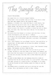 English Worksheet: The Jungle Book