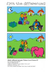 English Worksheet: Spot the differences 8