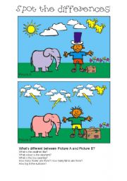 English Worksheet: Spot the differences 6