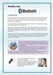 English Worksheet: Bluetooth