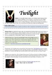 English Worksheet: Twilight: the book and movie