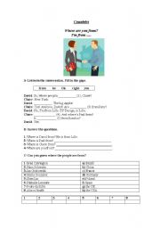 English worksheet: Countries