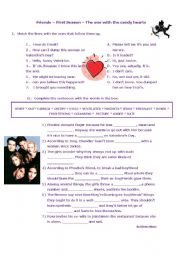 English Worksheet: Friends Valentines Day >>>Video Activity