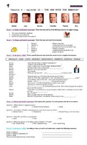 English Worksheet: Friends - The One with the Embryos