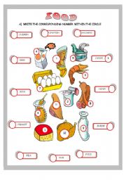 English Worksheet: FOOD. COUNTABLE AND UNCOUNTABLE NOUNS