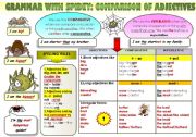 English Worksheet: EASY GRAMMAR WITH SPIDEY! - COMPARISON OF ADJECTIVES - FUNNY GRAMMAR-GUIDE FOR YOUNG LEARNERS IN A POSTER FORMAT (part12)