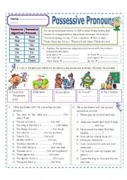 English Worksheet: Possessive Pronouns