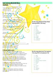 English Worksheet: NATASHA BEDINGFIELD - lyrics detectives