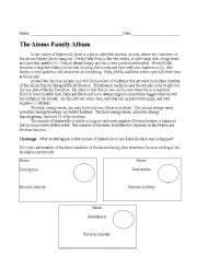 English worksheet: The Atoms Family Album