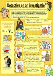 English Worksheet: Detective on an investigation (PAST CONTINUOUS) Episode-1-