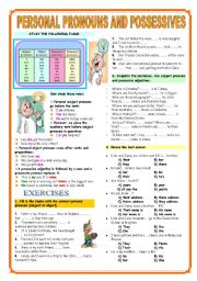 PERSONAL PRONOUNS (SUBJECT-OBJECT) POSSESSIVE ADJECTIVES AND PRONOUNS