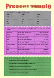 English worksheet: Present Simple