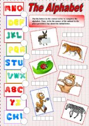 English Worksheet: The English Alphabet