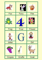 English Worksheet: Alphabet Card Game part 2