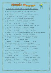 Simple present tense- full exercises