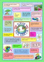 English Worksheet: SAVE PLANET EARTH - TIPS