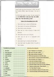 ANNE FRANK: A SET of 4 WORKSHEETS (6 pages)