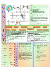 English Worksheet: Conflict