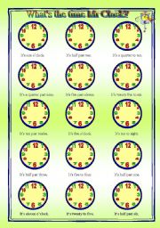 What´s the time Mr. Clock? - worksheet