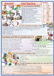 English Worksheet: Present continuous