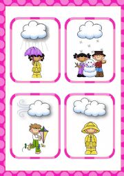 English Worksheet: Weather Flashcards (14) 