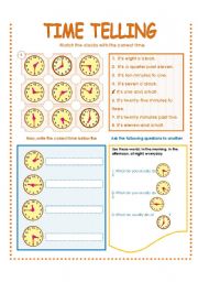 English Worksheet: TIME!