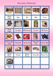 English Worksheet: Chocolate Pictionary
