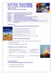 English Worksheet: NATURAL DISASTERS II