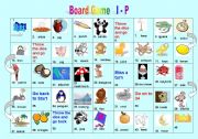 English Worksheet: Board Game - Objects ( Letter I - P ) 