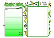 English Worksheet: Monster Maker