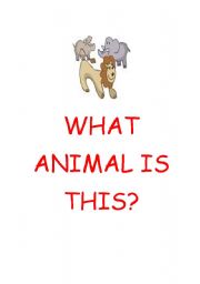 English worksheet: what animal is this?