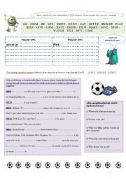 English Worksheet: Simple Past revision