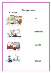 English worksheet: occupations