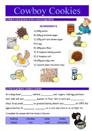 English Worksheet: COWBOY COOKIES